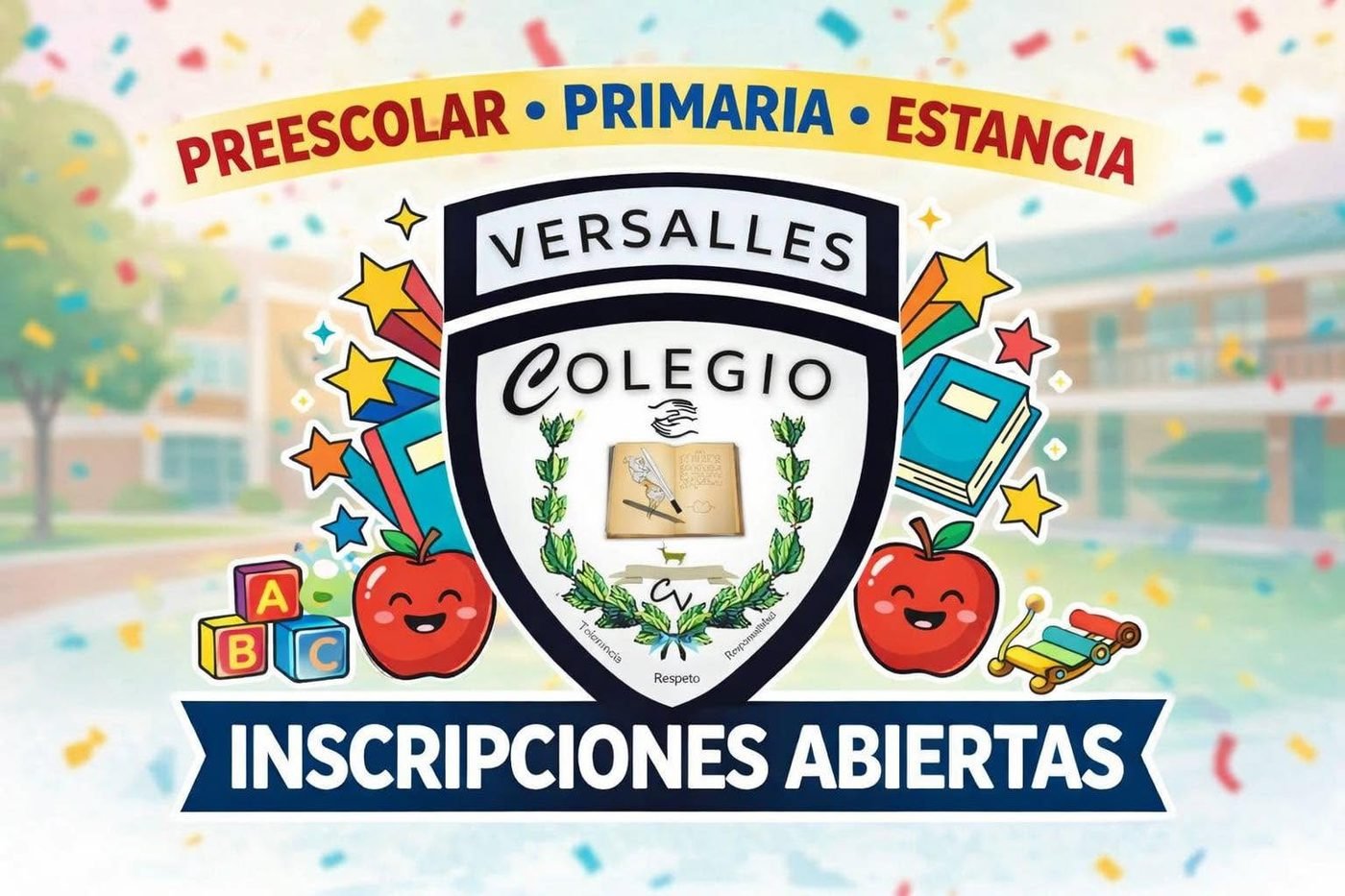 Inscripciones abiertas — Preescolar, Primaria y Estancia, Colegio Versalles